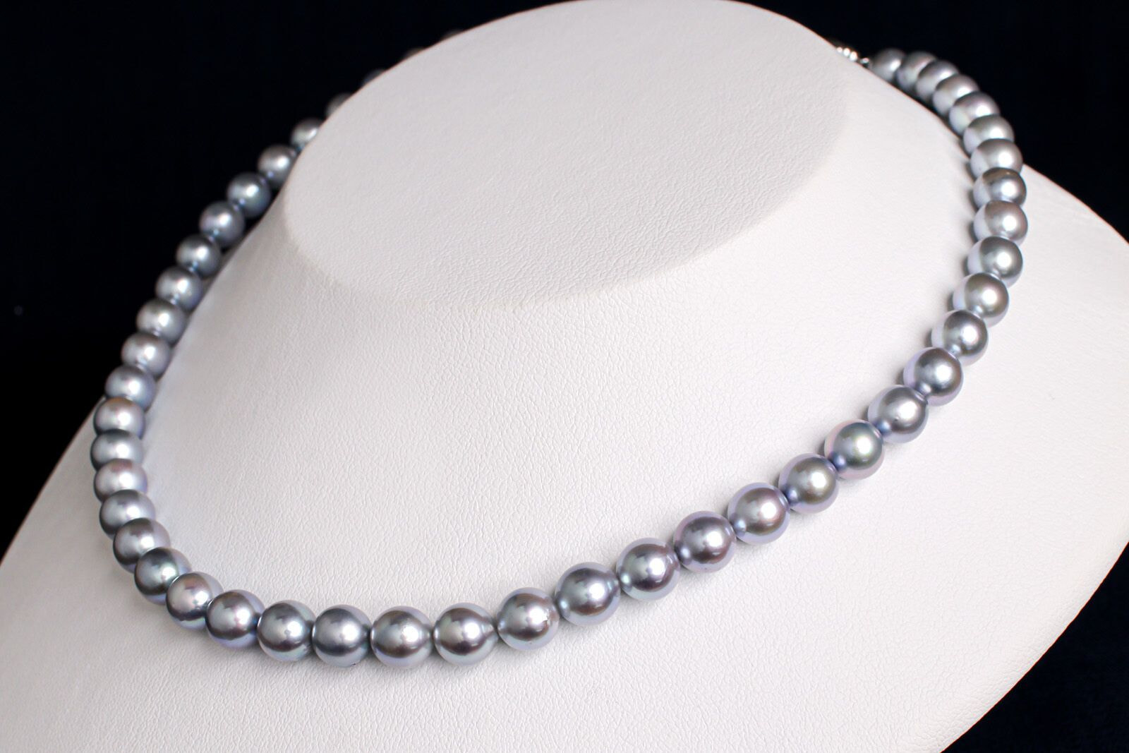 希少なあこやコバルトブルー真珠ネックレス 7.5mm 1071555